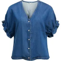 Object Blouse 'OBJFRAME' blauw denim