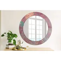 Coloray Bedrukte Spiegel - Festival van kleuren Spiegel Met Bedrukte Lijst - 60 cm - Paars Bedrukte Spiegel - Spiegel Met Bedrukte Lijst - Spiegel Met Decoratie - Spiegel Lijst Met Print