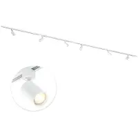 Qub Focus Railverlichting - Wit - 400 cm - I-Vorm - 6x GU10 Spots - Dimbaar - Complete Set