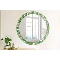 Coloray Bedrukte Spiegel - Junglebladeren Spiegel Met Decoratie - 90 cm - Groente Bedrukte Spiegel - Spiegel Met Decoratie - Spiegel Lijst Met Print - Spiegel Met Print