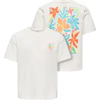 ONLY KIDS GIRL T-shirt met backprint wit Meisjes Katoen Ronde hals Backprint - maat 122/128