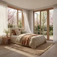 Mörgenn Boxspring Lounge - Pocketvering - Luxe Topper - Teddy Beige - 90x220 cm - Inclusief Dekbed en Kussens