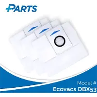 Plus.Parts Ecovacs DBX53 Stofzakken (3 Stuks, alternatief voor D-DB03-0003)