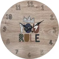 H&L Kinderklok voor aan de muur, 33 cm, "Jij bent de baas"