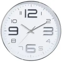 H&L Wandklok Classic, 31 cm, wit