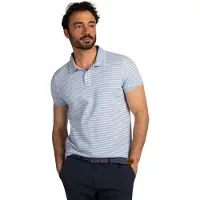 New Zealand Lichtblauw polo gestreept