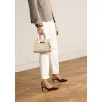 Manfield - Dames - Bruine lak slingbacks - Maat 36