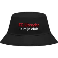 Nilton Buckethoed met tekst: FC Utrecht is mijn club.