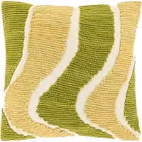 Unique living Sierkussen Charly Groen / Geel 45 X 45 Cm