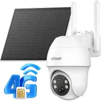 IeGeek Security Buitencamera S11 4G LTE – Outdoor Cam - 2K UHD – Pan & Tilt – Zonnepaneel – Infrarood Nachtzicht – Inclusief SIM-kaart