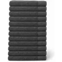 Saphira FRESH Handdoeken – 30x50 cm – Set van 12 – Antraciet – 100% Katoen – Ultra Zacht – Hoog Absorptievermogen – Sneldrogend – Hotelkwaliteit