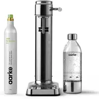 AARKE Carbonator 3 Starter Kit Staal incl. PET Fles 1L en CO2 Cilinder - Bruiswatermaker - Sodamaker