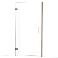 Maxaro Diamond Douchedeur | 100 cm Glanzend koper Helder glas Draaideur