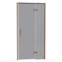 Maxaro Diamond Douchedeur | 100 cm Glanzend koper Rookglas Draaideur