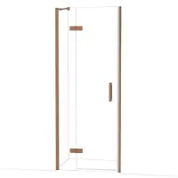 Maxaro Diamond Douchedeur | 80 cm Glanzend koper Helder glas Draaideur