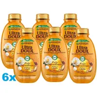 Garnier Ultra Doux Shampoo Argan & Camelia – 6 x 250 ml – Voedende Shampoo voor Droog Haar - 6 stuks