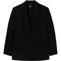 Armani Exchange Dames Monochrome blazer zwart (S), Casual, Klassiek, Polyester XW001790AF19011MC156