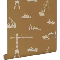 ESTAhome behang voertuigen okerbruin - 53 cm x 10.05 m - 139971