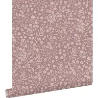 ESTAhome behang bloemetjes oudroze - 53 cm x 10.05 m - 131133