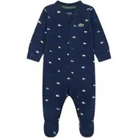 Lacoste Kids Footed Croco Print Jumpsuit Met Lange Mouwen
