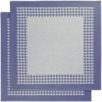 De Witte Lietaer Theedoek Pied De Poule Blue (2 stuks)