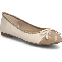Bianco Ballerina 'CELINE' beige / wit