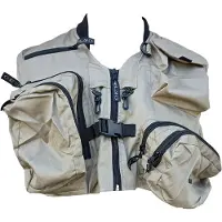 Seland Short Fishing Vest Beige L Man