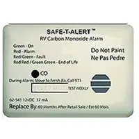 Safe T Alert Series 62 Carbon Monoxide Alarm 12v Transparant 88.9 x 63.5 x 31.75 mm