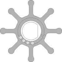 Johnson Pump Mc97 Epdm Impeller 66.7 Mm Zilver