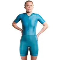 Zone3 Activate+ Woman Neoprene Short Sleeve Wetsuit Blauw L Vrouw