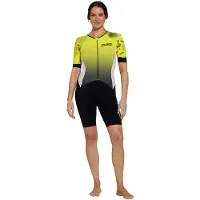 Zoggs Predator Ultra Short Sleeve Trisuit Geel M Vrouw