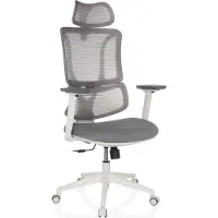 MyBuero Bureaustoel / draaistoel ERGOMY W zitting stof / rugleuning mesh grijs
