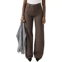 Levi's Dames Jeans Ribcage Wide Leg bruin (29/32), Casual, Vlas A6081-0083