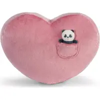 Nici Cushion Love Panda Heart Shaped Teddy 40x27 Cm Roze Kinderen