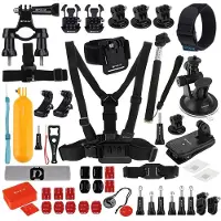 Puluz 53 in 1 Accessoires Ultieme Combo Kits voor sportcamera's PKT16, Actioncam-accessoires