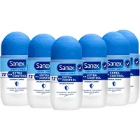 Sanex Derma Care Extra Control 72h Anti-transpirant Deodorant Roller 6 x 53ml