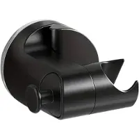 LONGZIMING - Douchekophouder - Douchebeugel - Badkamer accessoire - Zuignap - Verstelbare hoek - Universeel 18-23 mm - Zonder boren te monteren - Zwart