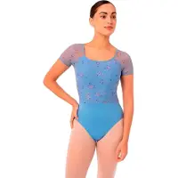 Intermezzo Felicity Short Sleeve Leotard Blauw M Vrouw