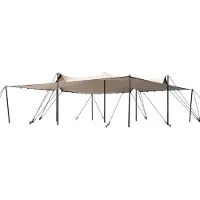 TOOLPORT 7,5 x 7,5 m stretchtent, incl. aluminium palen, zandkleur