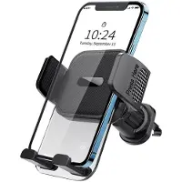 Sanorum Autotelefoonhouder - Telefoonhouder Auto - Autoaccessoires - Verstelbaar - Universeel - Geschikt voor ramen en ventilatieopeningen - Clip-on - Grijs