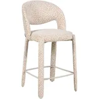 Bronx Barkruk Leo taupe leopard 70 cm