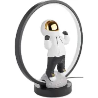 Ed Brubaker Astronaut lamp in anime-stijl - 33 cm tafel lamp met LED-ring - Ruimte nachtlamp met indirecte verlichting en USB-C aansluiting - Handgeschilderd