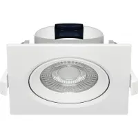 Braytron LED 5W COB inbouwspot, 38° verstelbaar, 90x90mm, vierkant, koelwit, inbouwspot, 380 lumen, plafondlamp, wit
