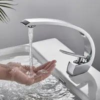 Auralum Max Wastafelkraan - Waterbesparend - Zonder waste - Chroom