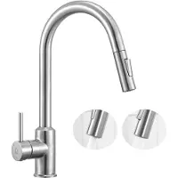 CECIPA MAX Keukenkraan met Uittrekbare Uitloop - Kraan Keuken - Mengkraan met Handdouche - 2 straalsoorten - Chroom