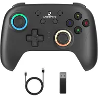 ANBERNIC RG P01 - Draadloze Game Controller - Bluetooth & 2.4GHz - Hall Effect Joysticks - RGB Verlichting - Oplaadbare Batterij - Multi-Platform Compatibel - Ergonomisch Design - Zwart