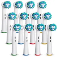 Sanorum Vervangende Tandenborstelkoppen Compatibel met Oral-B Braun, 12 Stuks Professionele Elektrische Tandenborstelkoppen Vervanging voor Pro 500/1000/1500/3000/3757/5000/7000/7500/8000