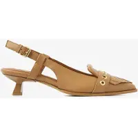 Via vai Lea Katie Slingbacks Dames - Leer - Beige - Maat 42