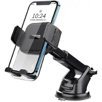 Sanorum Autotelefoonhouder - Telefoonhouder - Autoaccessoires - Verstelbaar - Universeel - Geschikt voor ramen en ventilatieopeningen - Zuignapbevestiging - Grijs