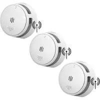 SAVS S10-W Draadloos koppelbare rookmelder - 3 Rookmelders - LinkSmart - 10 jaar batterij - Optioneel WiFi - Infrarood sensor - Koppelbaar brandalarm